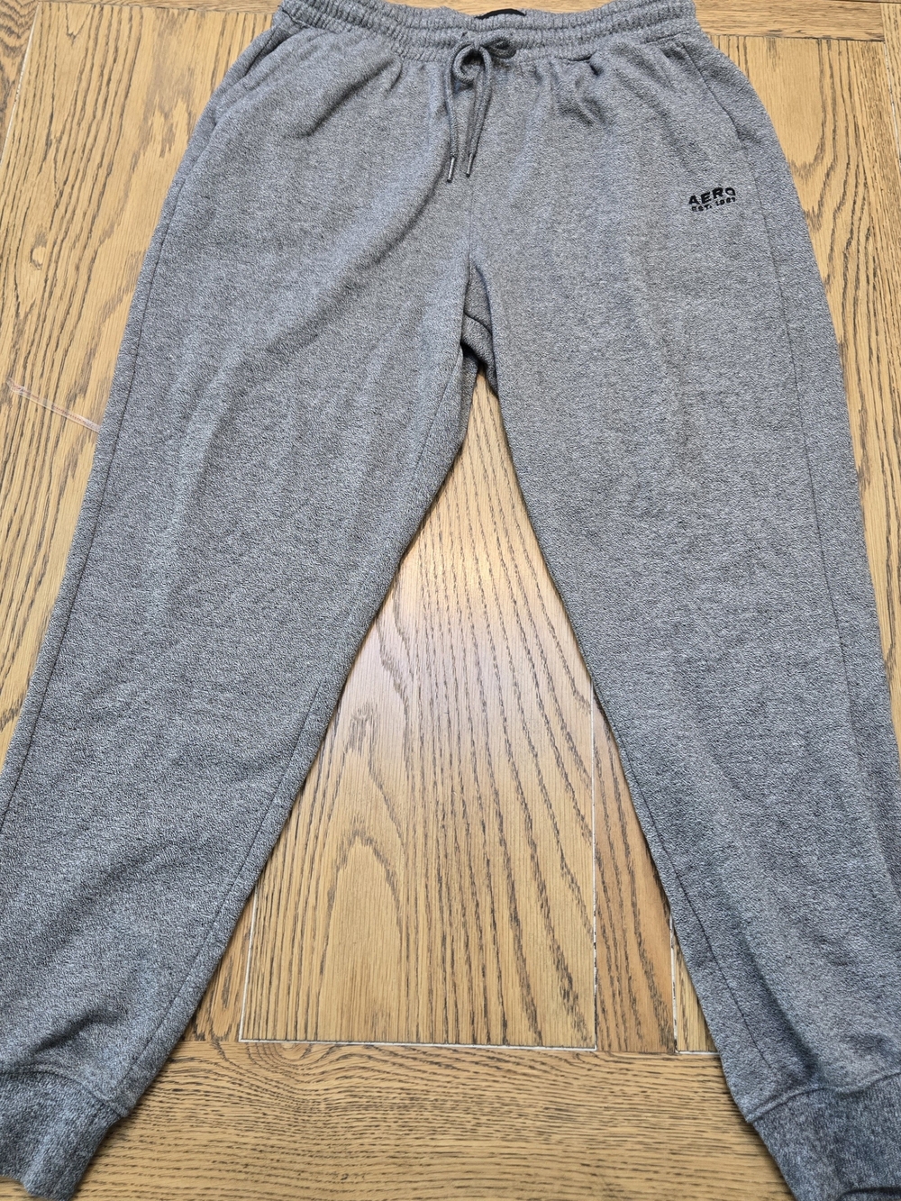 Aeropostale Grey Fleece Joggers with Drawstring